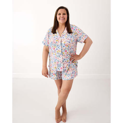 Tiny Blooms Women's Short Sleeve & Shorts Pajama Set – Little Sleepies