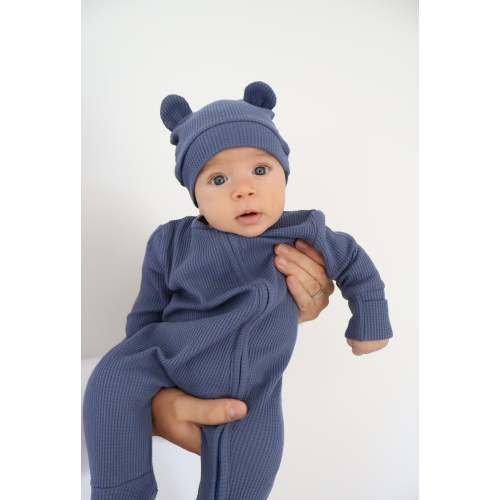 Luna + Luca Bear Waffle Set - Stormy Blue