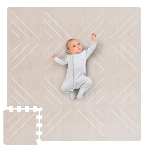 Stylish Foam Baby Play Mat for Your Girl or Boy - Soft Interlocking Puzzle Floor Mat Creates A Safe Play Area for Little Ones - A Beautiful Playmat That Fits Nicely Into Any Playroom