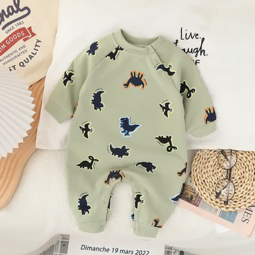Baby Boy Dinosaur Print Romper