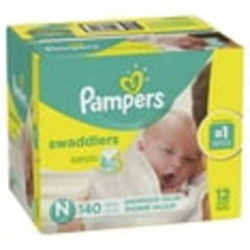 Pampers Swaddlers Newborn Diapers, 140 Count - Superior Leak Protection, Hypoallergenic, with Wetness Indicator