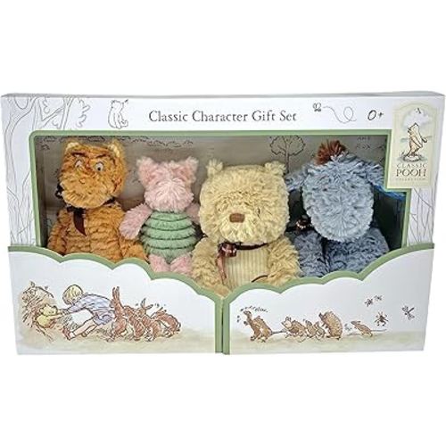 KIDS PREFERRED Disney Baby Classic Winnie The Pooh and Friends 4 Piece Plush Collector Set Stuffed Animals