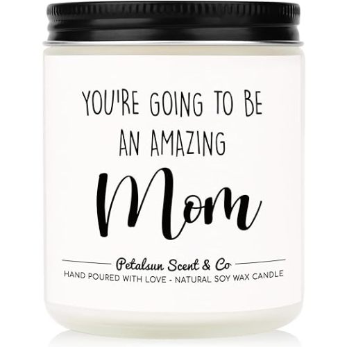 New Mom Gifts, Lavender Scented Soy Wax Candle, Pregnancy Mom to Be Gender Reveal Gifts for Mama, Mommy(7oz)