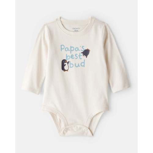 Baby Boy Best Bud Long-Sleeve Graphic Bodysuit - Cream - Carter's | Carter's