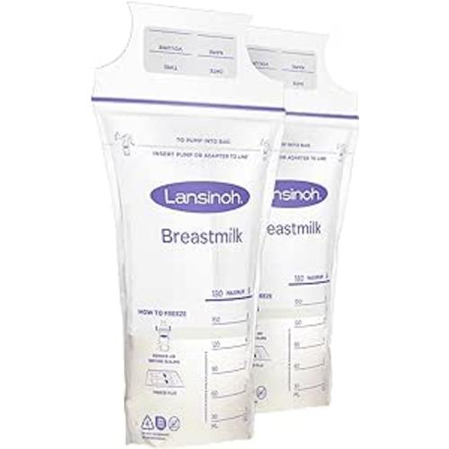 Lansinoh Breastmilk Storage Bags, 200 Count Value Pack, Easy to Use Milk Storage Bags for Breastfeeding, Presterilized, Hygienically Doubled-Sealed, for Refrigeration and Freezing, 6 Ounce : Baby