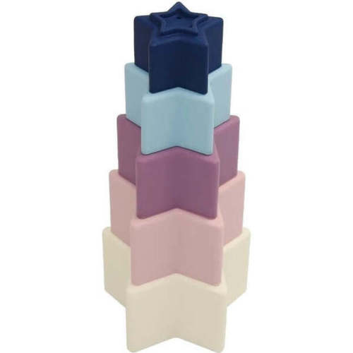 Three Hearts Silicone Stacking Star Cups, Mauve