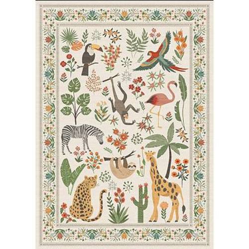 Animal Print Rug for Living Room Washable Non Slip Backing Floor Carpet Soft Low Pile