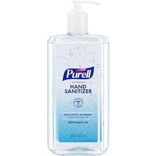 PURELL Advanced Hand Sanitizer Refreshing Gel, Clean Scent, 1 Liter Pump Bottle (Pack of 1) - 9632-04-CMR