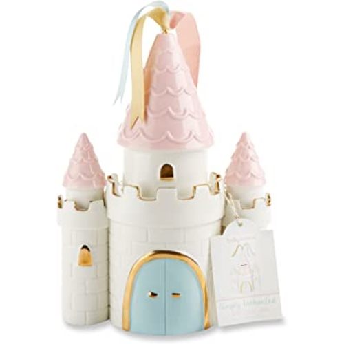 Baby Aspen Princess Castle Piggy Bank for Girls - Ceramic Kids Piggy Bank for Girls, Baby Gift, Nursery Decor, Princess Room Decor, Baby Girl Nursery Decor, Toddler Girl Room Decor