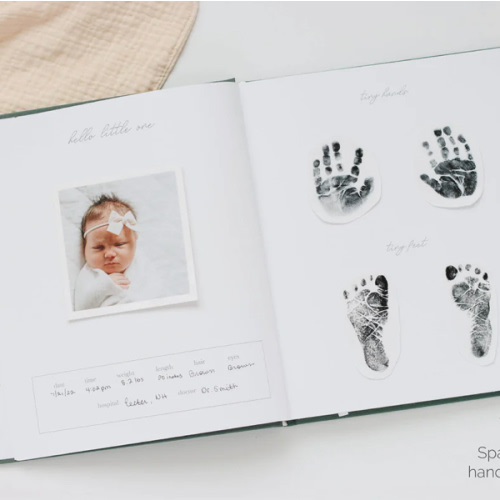 Linen Baby Book - Oat