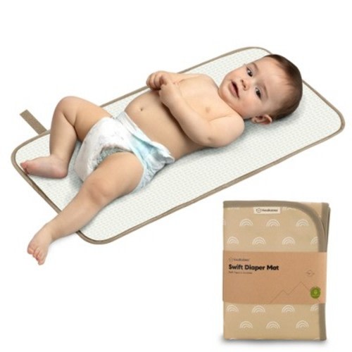 KeaBabies Swift Diaper Changing Pad, Portable Waterproof Diaper Changing Pad for Baby, Travel Changing Pad for Diaper Bag, Color: Rainbow