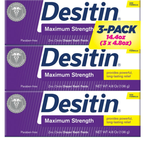 Desitin Maximum Strength Diaper Rash Paste, 4.8 oz., 3 pk. - Sam's Club