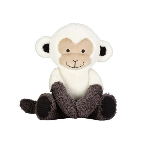 Lambs & Ivy Jungle Party White/Gray Monkey Stuffed Toy - Charlie