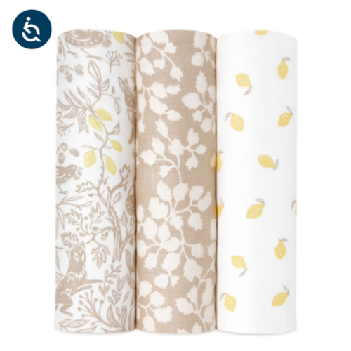 Natural Woodland Silky Soft Swaddles 3 Pack | aden + anais