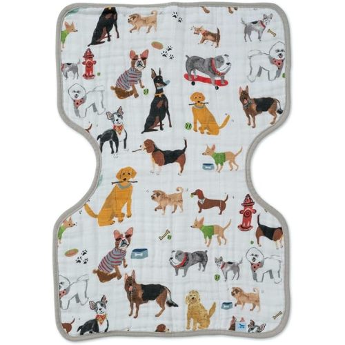 Little Unicorn Ultra-Absorbent Premium Burp Cloth | Soft on Baby's Skin | Larger Size | Ergonomic Design (Woof)