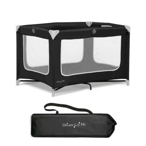 Dream On Me Zodiak Portable Playard with Carry Bag & Shoulder Strap, Black