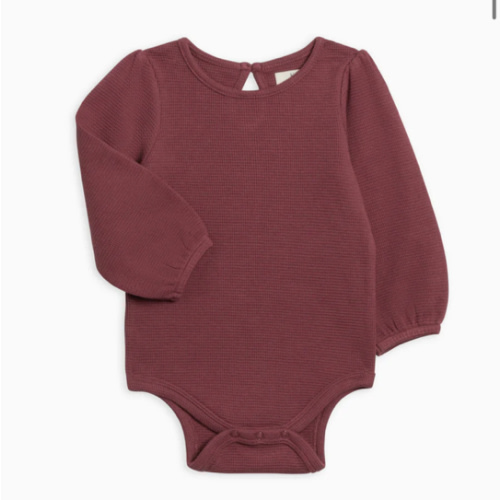 Jill Waffle Knit Long Sleeve Bodysuit