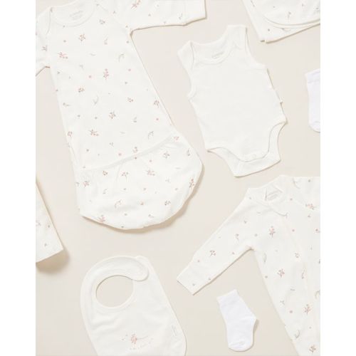 4 Pack Baby Growsuits – Vanilla Bear | Purebaby - Purebaby