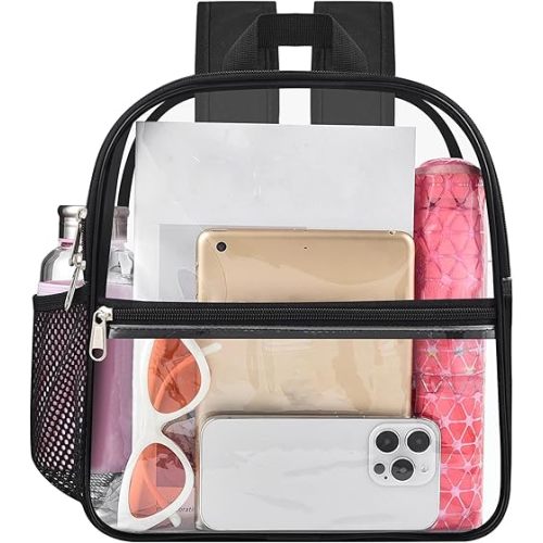 USPECLARE Clear Backpack for Stadium Approved 12×6×12, Water proof Clear Bag for Stadium Events and Concert Work Sport Event