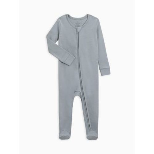 Colored Organics | Cotton Zipper Sleeper (Stone)