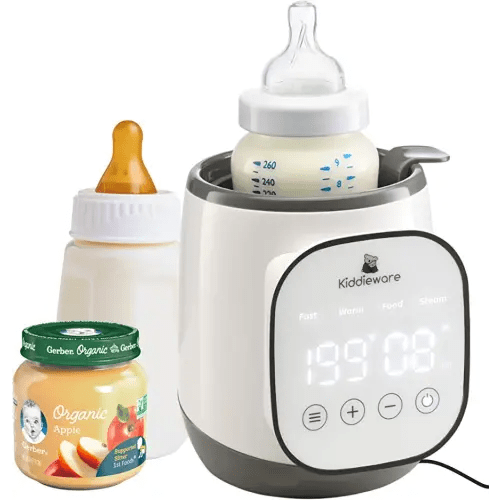 Baby Bottle Warmer for Breastmilk - 5-in-1 Feeding Bottle Warmers for all Bottles, Food Jars, and Breastmilk Bags - Smart Accurate Temperature Control, Automatic Shut-Off Milk Warmer for Baby