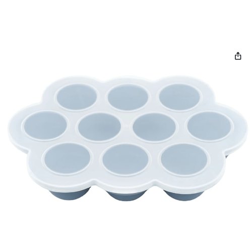 WeeSprout Silicone Baby Food Freezer Tray (Navy, Ten 1.5 Ounce Sections)