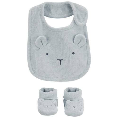 Baby Carter's 2-Piece French Terry Bib and Booties Set