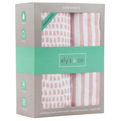 Mauve Waterproof Crib Sheet Set – Ely's & Co.