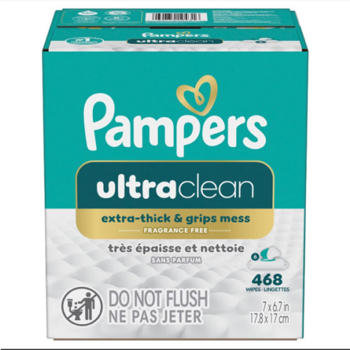 Pampers Free & Gentle Ultra Clean Baby Wipes, 7-Pack 546 Wipes (Select for More Options)