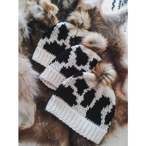Cow Print Beanie