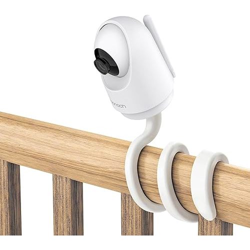 bonoch Baby Monitor Mount Baby Monitor BBM03/ BBM05/ BBM04/ BBM06/ BBM07/ BBM09, Crib Mount Camera Holder, Flexible Mount Versatile Twist Mount without Wall Damage, Baby Camera Stand for Crib Nursery