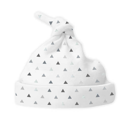 Cotton Knit Hat - Tiny Triangles Shimmer, Sterling – SwaddleDesigns