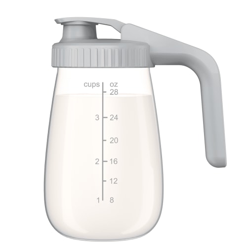 Momcozy Breast Milk Pitcher, No Leak Breast Milk Fridge Storage Container With Wide Mouth, 1 Quart Mason Jar