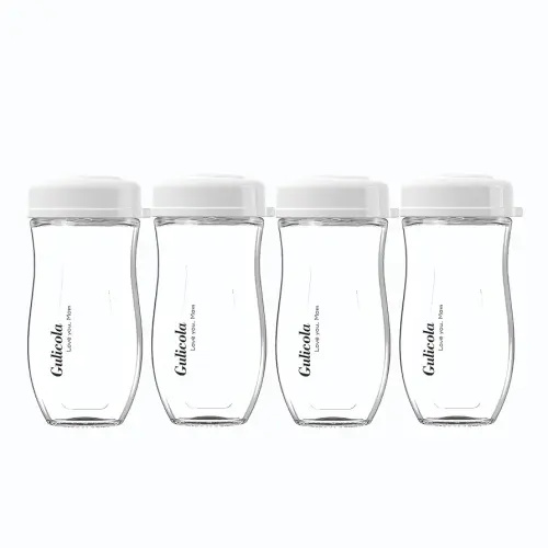 Glass Baby Breastmilk Storage Bottles 8 oz, Wide Neck Breastmilk Collection Bottles, 4 Pack - White
