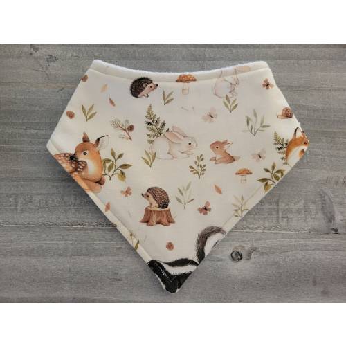 Animal bandana drool bib for baby