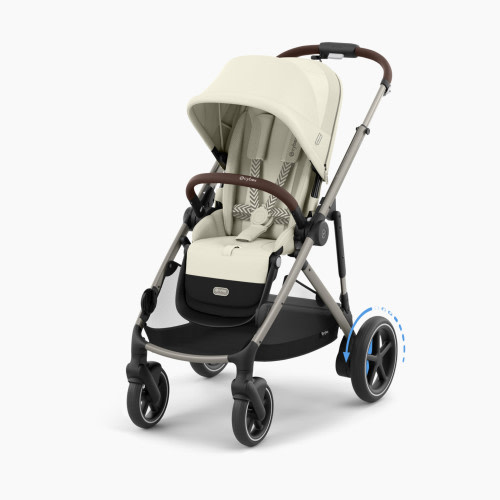 Cybex eGazelle S Electronic Assist Stroller - Taupe Frame/Seashell Beige Seat