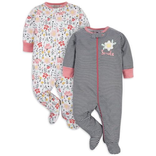 Gerber Baby Girl Sleep 'n Plays, 2-Pack (Newborn-3/6 Months)