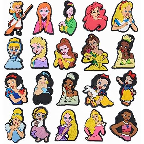 Lovely Princess Shoes Charms For Girls Cute Cartoon Shoes Pins Decoration Accessories For Women Men Party Favors Birthday Gifts