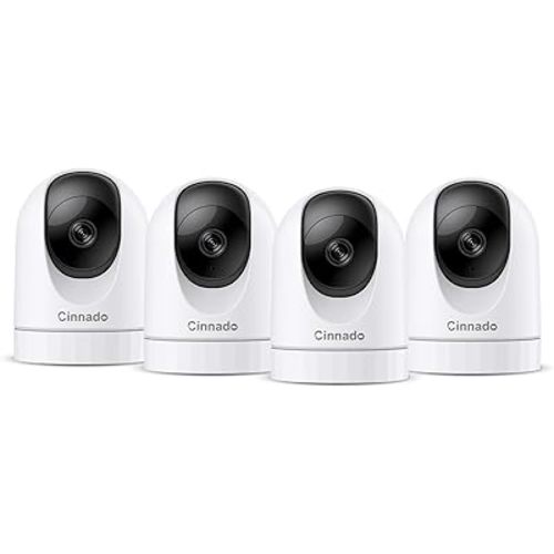 2K Home Security Cameras-2.4Ghz WiFi Indoor Camera with 360° Motion Detection for Pets/Nanny/Baby/Dog, 2 Way Audio, 24/7 SD Card Storage, Cloud Storage, Works with Alexa & Google Home, D1 4P