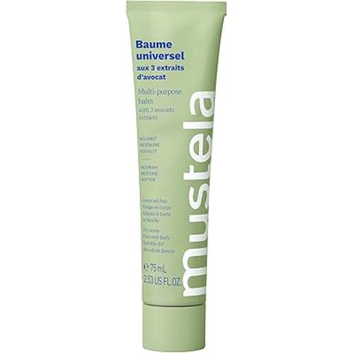 Mustela Avocado Multi-Purpose Balm Moisturizer, 2.53 fl. oz. (Pack of 1) | Face, Lips, Hands, Body | Dry Skin Relief