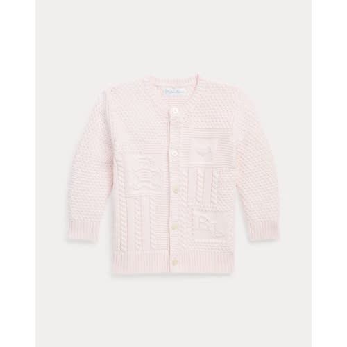 Contrast-Knit Cotton Cardigan