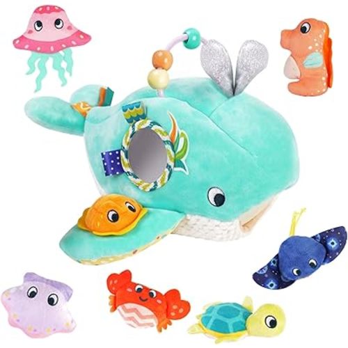 Richgv Baby Toys 6-12 Months,Stuffed Ocean Animals Montessori Toys for Babies Sensory Toys for Toddlers 1-2