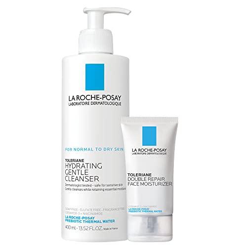 La Roche-Posay Toleriane Hydrating Gentle Face Cleanser, Hydrating Facial Cleanser With Niacinamide + Ceramides, Daily Face Wash For Dry Skin To Normal Skin, Sensitive Skin Tested, Fragrance Free