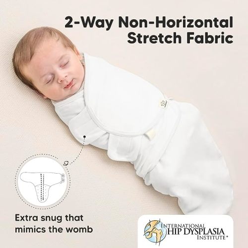 3-Pack Baby Swaddle Sleep Sacks - Organic Newborn Swaddle Sack, Ergonomic Baby Swaddles 0-3 Months, Swaddles for Newborns, Baby Sleep Sack, Baby Swaddle Blanket Wrap, Baby Essentials (Daffodil) - One Size