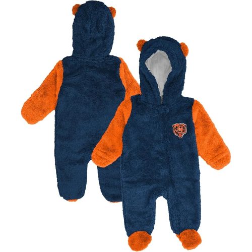 Outerstuff Newborn & Infant Navy Chicago Bears Stay Napping Fleece Bunting Full-Zip Sleeper