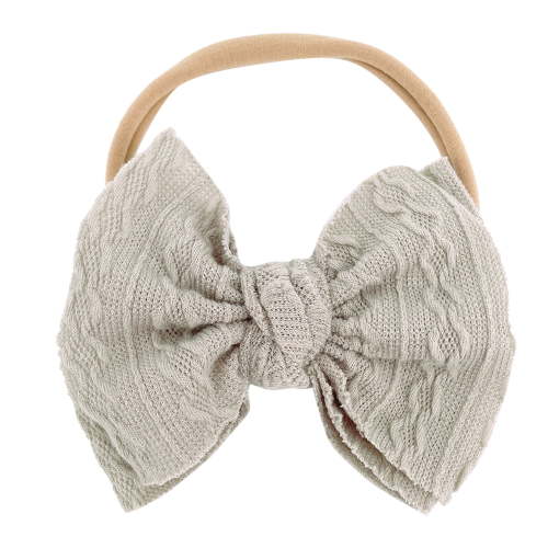 MHZLDYZ Little Girl Bows Toddler Infant Baby Boys Girls Stretch Solid Bow Hairband Headwear Headband Infant Headbands for Baby Girl Infant Hair Bows Newborn Hair Bows(Gray,One Size)