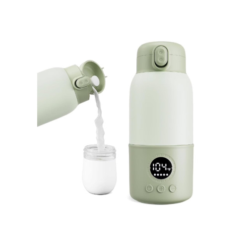 Portable Bottle Warmer for Travel, 2-Min Fast Heating Baby Bottle Warmer,12.8oz Formula Container to Go for Breastmilk, Formula Dispenser with Long-Lasting Keep Warm Function