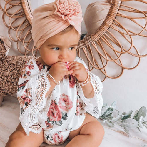 Pretty Floral Printed Baby Romper