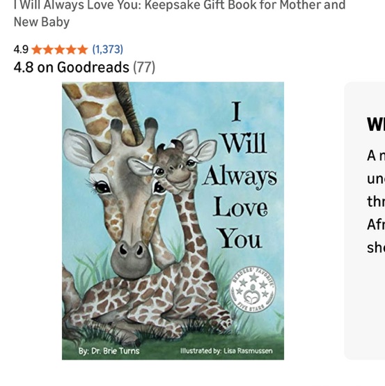I Will Always Love You: Keepsake Gift Book for Mother and New Baby