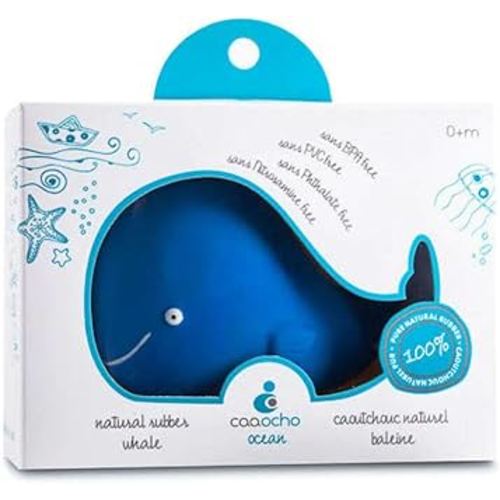 caaocho Pure Natural Rubber Bath Toy - Kala The Whale Baby Toy